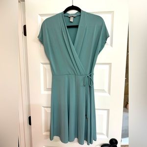 A-line below the knee dress